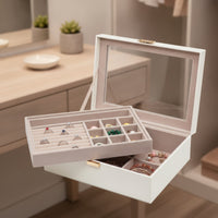 Removable Tray Jewelry Storage Box