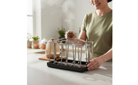Inverted Glass Holder Retro Design Countertop Glassware Stand Glassware Drying Rack Draining Design Countertop Mug Tree
