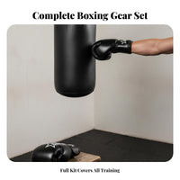 Beginner Friendly Boxing Glove and Pad Set PU Leather Boxing Training Set Thick Foam Padding Punching Mitts and Gloves Kit Adjustable Hook-and-Loop Fastener Strap for Children, Beginners, Adults, Home Use, Gym