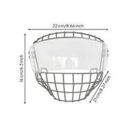 Secure Fit Helmet Face Mask with Visor Impact-Resistant Wire Face Guard with Visor Clear Gear Highclarity for Adults, Hockey, Sparring