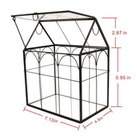 Clear House-Shaped Terrarium Modern Display Terrarium Sturdy Glass Planter Sturdy for Office