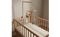 Visual Stimulation Wooden Crib Mobile Handmade Look Space Themed Crib Mobile Baby Bed Bell Eco-Friendly for Newborns, Babies