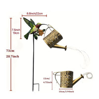 Solar Watering Can Light Automatic activation/off Hummingbird Garden Lamp Easy to Install Outdoor Decor for Yard