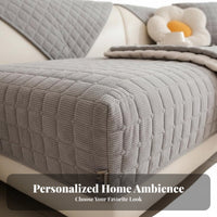 Year-Round Use Quilted Non-Slip Sofa Pad Soft Texture Quilted Couch Cover Wear-Resistant Home Textile Machine Washable for Homeowners, Pet Owners, Parents, Living Room