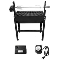 Briquette-Fueled Barbecue Grill Vented Portable Rotisserie Barbecue Painted Finish Rotisserie Grill