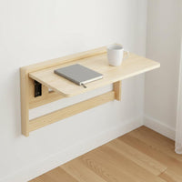 Wall Mounted Folding Desk Foldable Wooden Drop Wall-Mounted Workbench Table Space Saving Laundry Folding Table for Small Areas