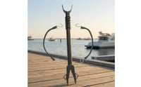 Outboard Motor Support Bracket Curved Cradle Outboard Motor Stand Coil Spring Boat Engine Support Bracket