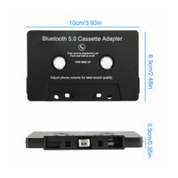 Slim Bluetooth Cassette Adapter Rechargeable Tape Adapter with Control Button Portable Car Audio Premium for Drivers, Commuters