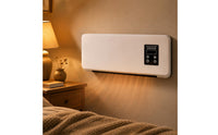 White Wall-Mounted Air Heater Display Wall Mounted Heater Rounded-Corner Home Heating