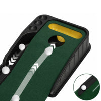 Putting Mat with Ball Return Anti-Slip Putting Mat with Automatic Ball Return Smooth Roll for Golfers, Beginners, Home, Office