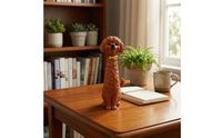 Resin Dog Figurine Vase Standing Dog-Shaped Vase Hand-Finished for Tabletop