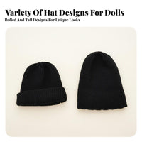 Miniature Doll Hat Cute Knit Hat for Dolls outfitup Knitted