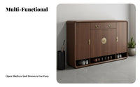 Solid Wood Frame Chinese Design Entryway Cabinet Multi-Functional Entryway Shoe Cabinet Space-Saving Design Freestanding Shoe Organizer Long-Lasting Construction for Homeowners, Families, Apartment Dwellers, Hallway, Living Room, Bedroom, Closet