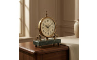 Marble Desk Clock Arabic Numerals Decorative Desk Clock Tabletop for Living Room