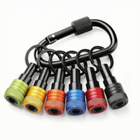 Hex Bit Holder Keychain Quick-Release Hex Bit Holder with Carabiner Keychain Compact Everyday Carry for Handymen