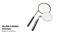 Telescopic Inspection Mirror Adjustable Reach Rotate Head Inspection Mirror Portable Stainless for Technicians, Garage