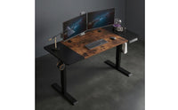 Built-in Keypad Electric Standing Desk Two-Leg Frame Height Adjustable Desk Rectangular Tabletop Height Adjustable Workstation Flat Desktop