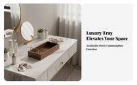 Wooden Valet Tray Natural Wood Grain Nightstand organizer Elegant Design for Bedroom