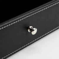 PU Leather Desk Storage with Drawers, 3 Tier Desktop Organizer for Office, File for A4 Documents, Paper for Professionals