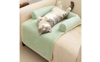 Lightly Padded Quilted Bolster Pet Pad Nest-Like Dog Sofa Bed Rounded Corners Dog Couch Bed