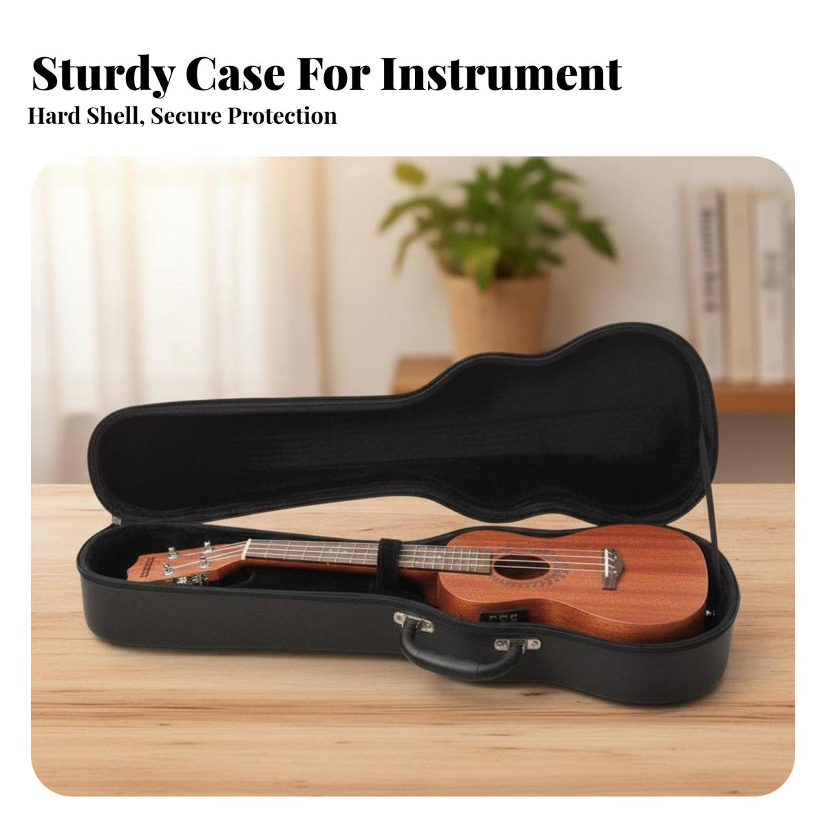 Ukulele Case Padded Lightweight Ukulele Case Musical Instrument Accessory Soft Interior Wear-Resistant for Storage, Gigging