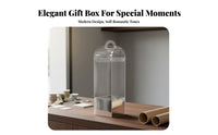 Easy Carry Handle Single Bloom Box Elegant Design Single Flower Gift Box Reusable for Florists, Mother's Day, Anniversary, Birthday