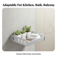 Hexagonal surface holder Easy to Install surface-mounted Shelf Sturdy for Bathroom, Renters