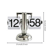 Automatic Flip Clock High End Flip Clock with Metal Base Classic for Collectors, Bookshelf