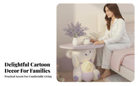 Cute Cartoon Design Bunny Character Stand Multi-Functional Bunny-Shaped Lamp Stable Base Side Table Tap-Control for Young Adults, College Students, Wildlife Lovers, Living Room, Bedroom, Nursery