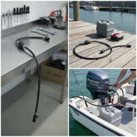 8mm Fuel Hose Assembly with Primer Bulb Flexible Outboard Motor Fuel Hose with Fittings Easy to Install Universal for Boat Owners