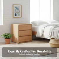 Minimalist Design 3-Drawer End Table Modern Design 3-Drawer Chest Spacious Storage Nightstand Sturdy Construction for Apartment Dwellers, Homeowners, Students, Home, Guest Room, Hallway