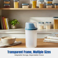 Plastic Airtight Food Container, Grain Storage Jar, Bean, Sweetener, Flour Organizer, Transparent, Modern Design