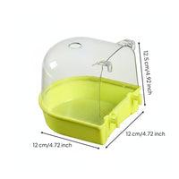 Easy to Install Bird Bathing Enclosure Transparent Cover Bird Shower Box Sturdy Plastic Enclosure Accessory Splash Guard