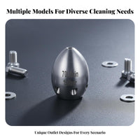 Forward and Rear Jets High Pressure Pipe Cleaning Nozzle Self-Propelling Design Sewer Drain Flushing Nozzle Powerful Clog Removal