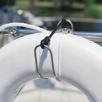 Stainless Steel Life Hoop Holder Life Hoop Bracket Preserver Wall Mount for Yacht, Boat