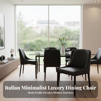 Luxury Design Upholstered Side Chair Minimalist Design Dining Seating Comfortable Padding Household Furniture Ergonomic Backrest for Homeowners, Interior Designers, Restaurant Owners, Kitchen, Hotel, Living Room, Home Office