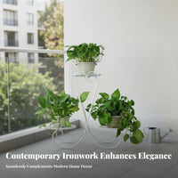 Indoor & Outdoor Use Multimulti-tier bloom Pot Stand Floor-Standing Tiered Planter Rack European and fashion Plant Holder Space-Saving for Gardeners, Apartment Dwellers, property owners, Balcony, Living Room, Bedroom, Corner