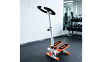 Compact Mini Stepper with Handlebar Space-Saving Stepper with Handlebar Hydraulic Step Machine Stable for Beginners