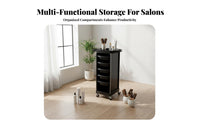 5-Drawer Salon Station with Casters 5-Drawer Hair-Care Specialist Station Multi-Function Cosmetic Rolling Station for Beauticians, Nail Technicians
