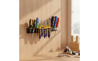 Slim Wall-Mounted Hand Tool Organizer Space-Saving Screwdriver and Pliers Holder Durable Wall-Mounted Tool Rack Heavy-Duty for Mechanics, Workbench