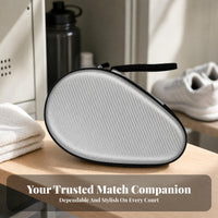 Zipper Closure Hard Shell Table Tennis Case Carbon-Fiber Style Table Tennis Paddle Case Textured Finish