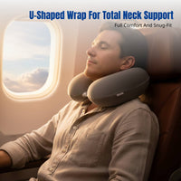 Portable Comfort Foam U-Shaped Neck Pillow, Cervical Support for Travel, Office, Home, Multiple Colors