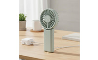 Foldable Handheld Fan Portable Battery-Powered Handheld Fan Adjustable Speed Light Display Display for Travelers, Travel