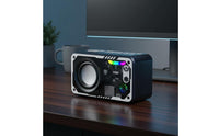 Transparent Mecha Speaker TF Card Support Mecha Design Speaker 3D Surround Sound Portable RGB Sound System for Enthusiasts, Desktop