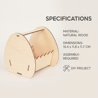 DIY Wooden Easter Basket Child-Friendly Wooden Easter Craft Creative Fun Paintable Egg Holder for Families, Crafters, Party, Classroom Projects, Home