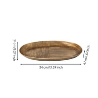 Oval Serving Tray Decorative Oval Serving Platter Elegant Aluminum Tray for Tea Service, Fruit Display
