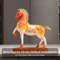 Chinese Prosperity Steed Statue Housewarming Gift Prosperity Steed Ornament Chinese Good Luck Ornament for Office, Living Room, Entrance