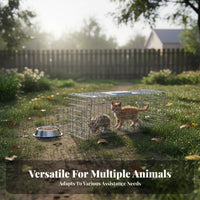 Sensitive Trigger Live Creature Enclosure Capture Device Foldable Automatic Stray Creature Catcher Easy Setup Large Capture and Release Capture Device Heavy Duty for Homeowners, TNR Programs, Outdoor, Backyard