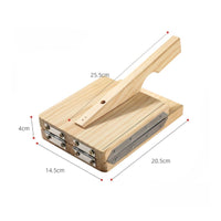 Handheld Batter Press Round Skins Wooden Batter Press Wooden Dumpling Skin Maker Natural Wood Cooking Tool Safe Handling