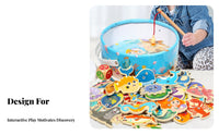 Educational Fishing Toy Set Parent-Child Interaction Fishing Game Hand-Eye Coordination Develops Fine Movement Skills for Toddlers, Girls, Preschoolers